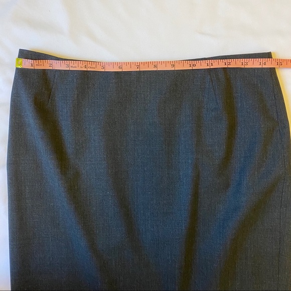 NWOT Lafayette New York Gray Wool Pencil Skirt 6 - Picture 4 of 8